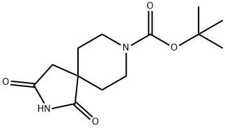 1,3-二氧代-2,8-二氮杂螺[4.5]癸烷-8-甲酸叔丁酯 结构式