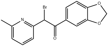 1-(benzo[d][1,3]dioxol-5-yl)-2-bromo-2-(6-methylpyridin-2-yl)ethanone 结构式