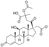 11beta-hydroxypregn-4-ene-3,20-dione 17-acetate 21-(2-acetoxypropionate) 结构式