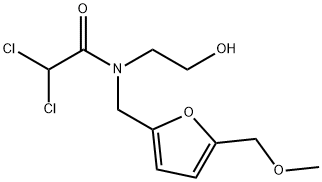 2,2-dichloro-N-(2-hydroxyethyl)-N-[[5-(methoxymethyl)-2-furyl]methyl]a cetamide 结构式