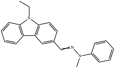 9-乙基咔唑-3-甲醛-N-甲基-N-苯腙 结构式