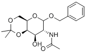 苄基2-乙酰氨基-2-脱氧-4,6-O-异亚丙基-D-吡喃半乳糖苷 结构式
