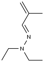 2-Methylpropenal diethylhydrazone 结构式