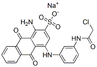 sodium 1-amino-4-[[3-[(chloroacetyl)amino]phenyl]amino]-9,10-dihydro-9,10-dioxoanthracene-2-sulphonate 结构式