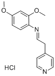 2,4-Dimethoxy-N-(1-(4-pyridinyl)ethylene)benzenamine monohydrochloride 结构式