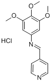 3,4,5-Trimethoxy-N-(4-pyridinylmethylene)benzenamine monohydrochloride 结构式