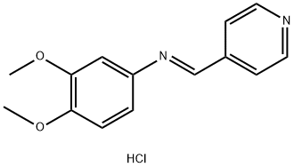 3,4-Dimethoxy-N-(4-pyridinylmethylene)benzenamine monohydrochloride 结构式
