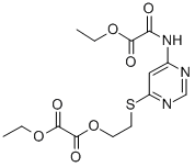 2-((6-((Ethoxyoxoacetyl)amino)-4-pyrimidinyl)thio)ethyl ethyl ethanedi oate 结构式