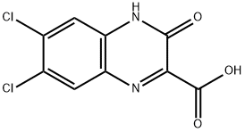 6,7-DICHLORO-3-HYDROXY-2-QUINOXALINECARBOXYLIC ACID 结构式