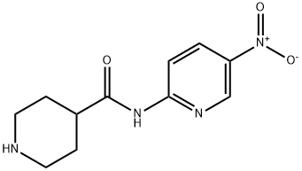 N-(5-硝基吡啶-2-基)哌啶-4-甲酰胺 结构式