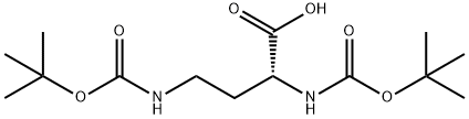 (R)-2,4-双叔丁氧羰基氨基丁酸 结构式