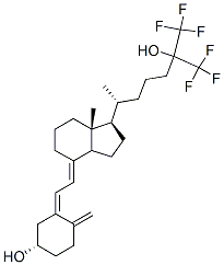 25-hydroxy-26,26,26,27,27,27-hexafluorovitamin D3 结构式