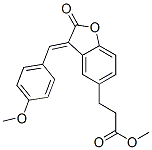 2,3-Dihydro-3-[(4-methoxyphenyl)methylene]-2-oxo-5-benzofuranpropanoic acid methyl ester 结构式