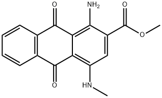 1-Amino-4-methylamino-9,10-dioxo-9,10-dihydroanthracene-2-carboxylicacidmethylester 结构式
