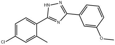 3-(4-Chloro-2-methylphenyl)-5-(3-methoxyphenyl)-1H-1,2,4-triazole 结构式