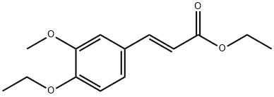 (E)-3-(4-乙氧基-3-甲氧基苯基)丙烯酸乙酯 结构式