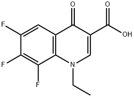 1-乙基-6,7,8-三氟-1,4-二氢-4-氧代喹啉-3-羧酸 结构式