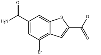 Methyl 4-broMo-6-carbaMoylbenzo[b]thiophene-2-carboxylate 结构式