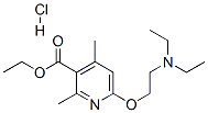 ethyl 6-(2-diethylaminoethoxy)-2,4-dimethyl-pyridine-3-carboxylate hyd rochloride 结构式