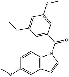 5-methoxy-1-(3',5'-dimethoxybenzoyl)indole 结构式
