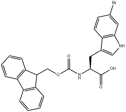 FMOC-6-溴色氨酸 结构式