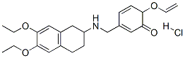 3-[[(6,7-diethoxytetralin-2-yl)amino]methyl]-6-ethenoxy-cyclohexa-2,4- dien-1-one hydrochloride 结构式