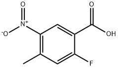 2-氟-4-甲基-5-硝基苯甲酸 结构式