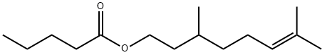 戊酸-3,7-二甲基-6-辛烯基酯 结构式
