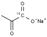 [1-<SUP>14</SUP>C]丙酮酸钠 结构式
