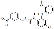 4-chloro-2-[(2-methoxyphenyl)amino]-N-[(3-nitrophenyl)methylideneamino ]benzamide 结构式