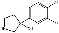 3-(3,4-二氯苯基)-3-吡咯烷醇盐酸盐 结构式