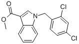 1H-INDOLE-3-CARBOXYLIC ACID, 1-[(2,4-DICHLOROPHENYL)METHYL]-,METHYL ESTER 结构式