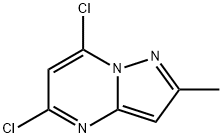 5,7-二氯-2-甲基吡唑并[1,5-A]嘧啶 结构式