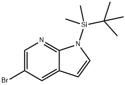 5-溴-1-[(1,1-二甲基乙基)二甲基硅酯]-1H-吡咯并[2,3-B]吡啶 结构式