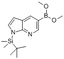 Boronic acid, [1-[(1,1-dimethylethyl)dimethylsilyl]-1H-pyrrolo[2,3-b]pyridin-5-yl]-, dimethyl ester (9CI) 结构式