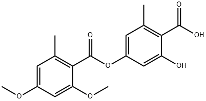 4-(2,4-Dimethoxy-6-methylbenzoyloxy)-2-hydroxy-6-methylbenzoic acid 结构式