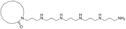 1-(19-Amino-4,8,12,16-tetraazanonadecan-1-yl)azacyclotridecan-2-one 结构式