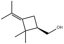 Cyclobutanemethanol, 2,2-dimethyl-3-(1-methylethylidene)-, (1R)- (9CI) 结构式