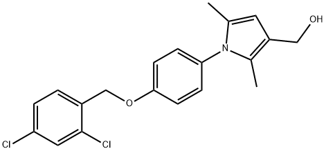 1-[4-[(2,4-DICHLOROPHENYL)METHOXY]PHENYL]-2,5-DIMETHYL-1H-PYRROLE-3-METHANOL 结构式