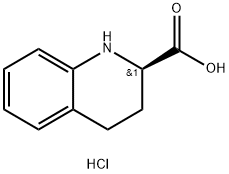 D-1,2,3,4-四氢喹啉-2-羧酸盐酸盐 结构式