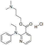 3-dimethylaminopropyl 2-(ethyl-phenyl-amino)pyridine-3-carboxylate hyd rochloride 结构式