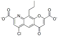 6-chloro-4-oxo-10-propyl-4H-pyrano(3,2-g)quinoline -2,8-dicarboxylate 结构式