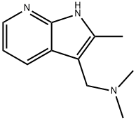 2-DIMETHYL (2-METHYL-1H-PYRROLO[2,3-B]PYRIDINE-3YL METHYL)-AMINE 结构式