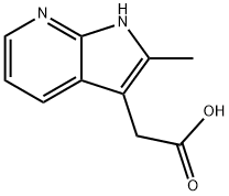 METHYL (2-METHYL-1H-PYRROLO[2,3B] PYRIDINE 3-YL) ACETIC ACID 结构式