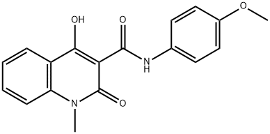 3-Quinolinecarboxamide, 1,2-dihydro-4-hydroxy-N-(4-methoxyphenyl)-1-me thyl-2-oxo- 结构式