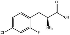 4-氯-2-氟-DL-苯丙氨酸 结构式