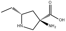 3-Pyrrolidinecarboxylicacid,3-amino-5-ethyl-,(3R-trans)-(9CI) 结构式