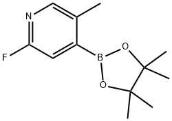 2-FLUORO-5-METHYL-4-(4,4,5,5-TETRAMETHYL-1,3,2-DIOXABOROLAN-2-YL)PYRIDINE 结构式
