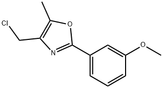 4-(氯甲基)-2-(3-甲氧基苯)-5-甲基-1,3-恶唑 结构式