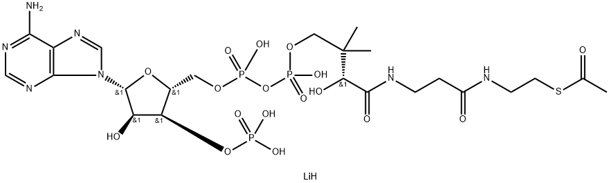 乙酰辅酶A,三锂盐 结构式
